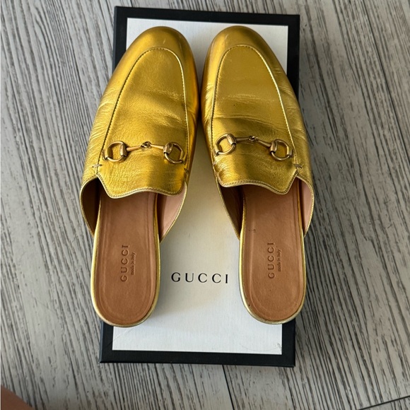 Gucci Shoes - Gucci Gold Women's Mules